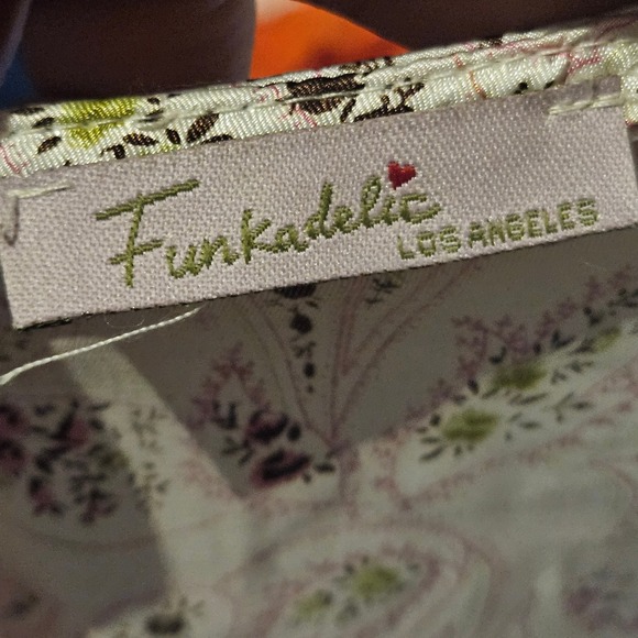 Funkadelic Paisley Satin Midi Skirt Boho Coquette - Picture 4 of 4